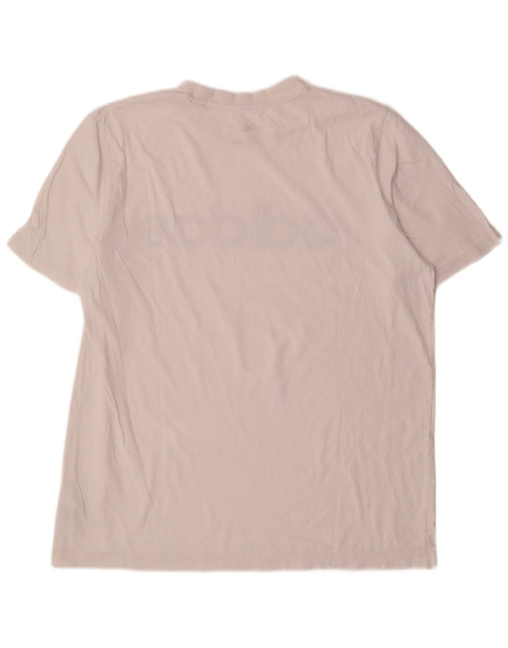 Tricou grafic Adidas pentru bărbați Top mare din bumbac alb
