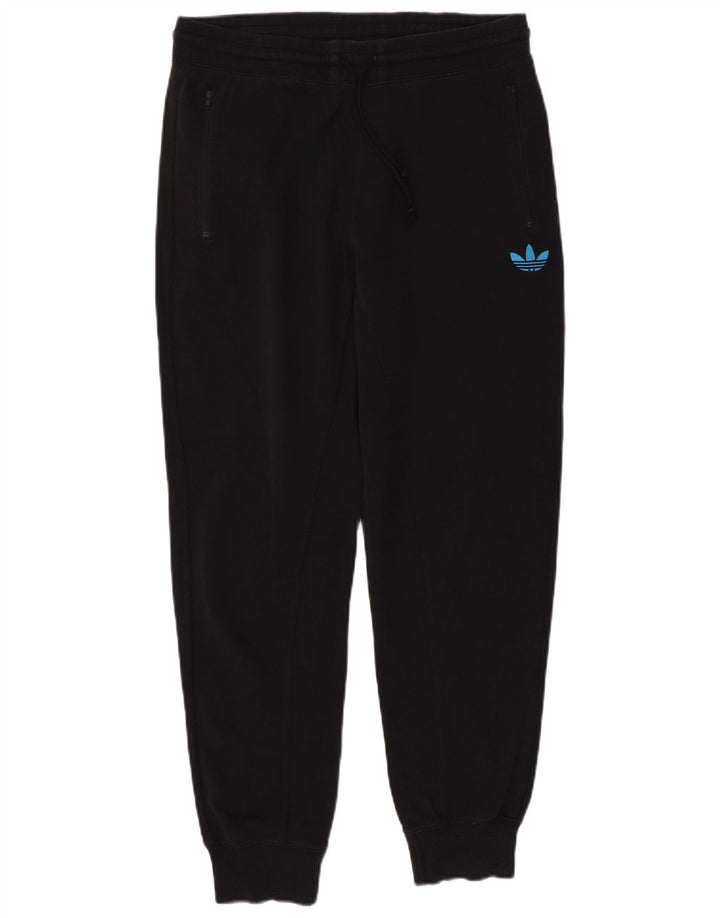 Pantaloni de trening pentru bărbați Adidas Pantaloni de jogging, bumbac mediu negru