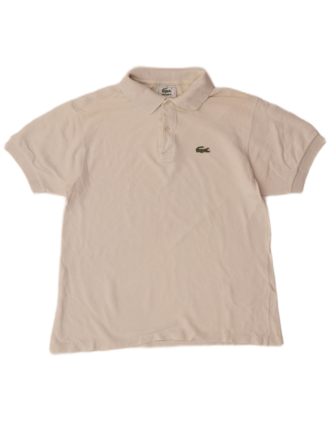 Tricou polo Lacoste pentru baieti 13-14 ani bumbac alb