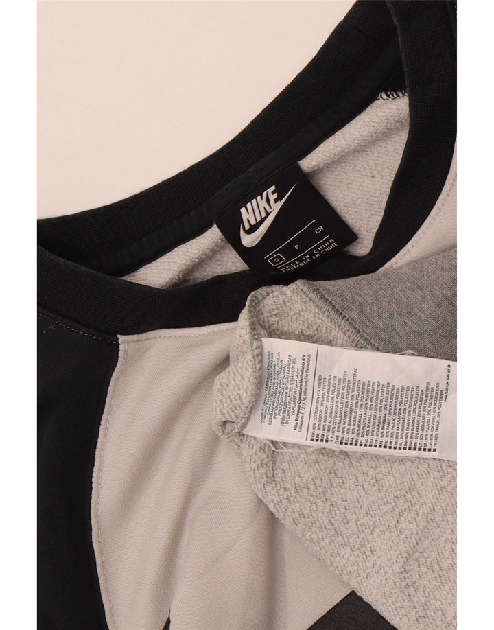 Hanorac grafic pentru bărbați Nike Jumper mic, gri, bumbac color bloc