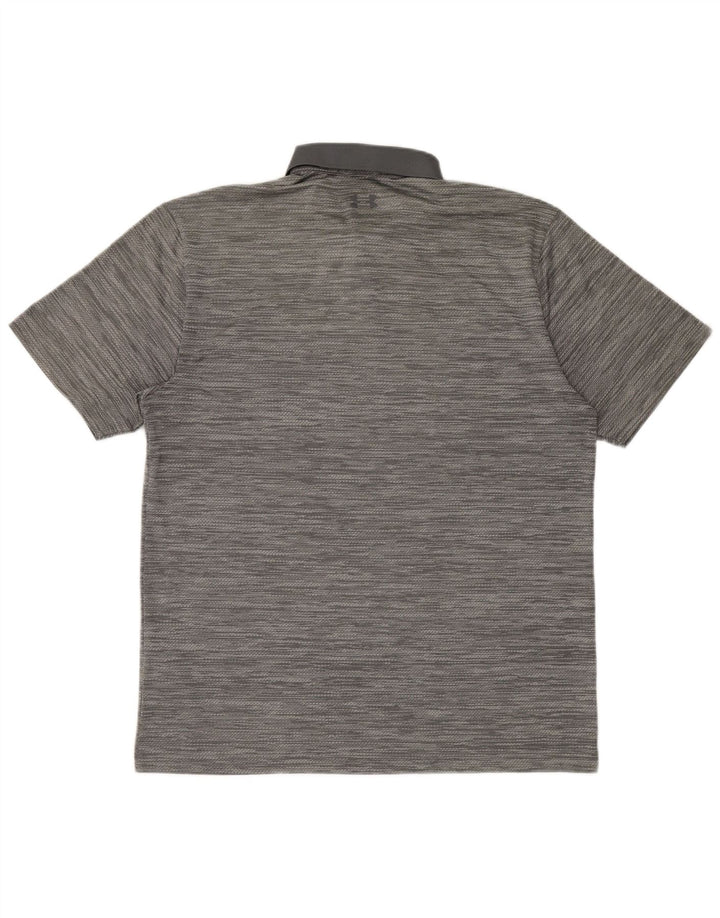 Tricou polo Under Armour pentru bărbați, mare, gri poliester pătat