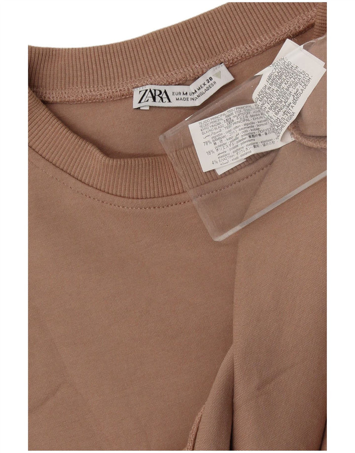 Pulover supradimensionat pentru femei Zara UK 14 Bumbac mediu bej