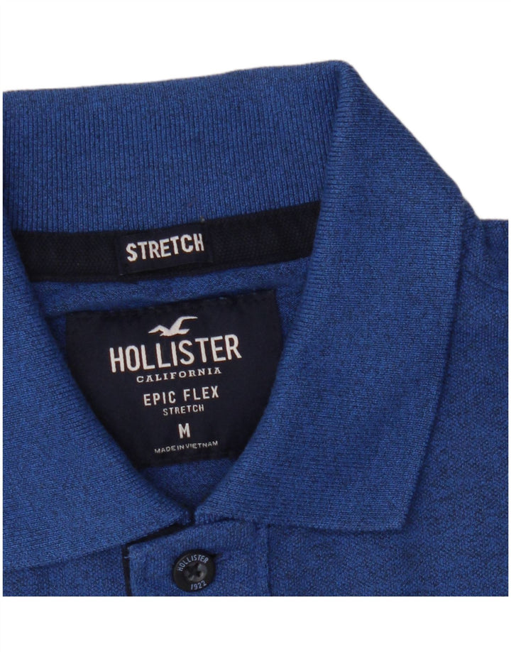 Cămașă polo Hollister Stretch pentru bărbați, albastru mediu