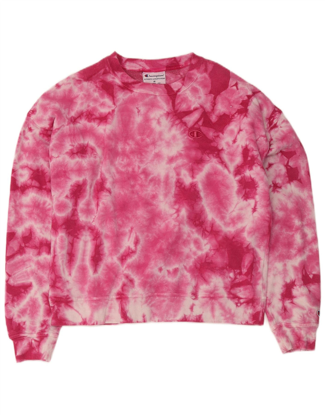Pulover supradimensionat pentru femei Champion UK 14 Roz mediu Tie Dye