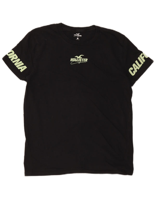 Tricou grafic Hollister pentru bărbați Top mic negru