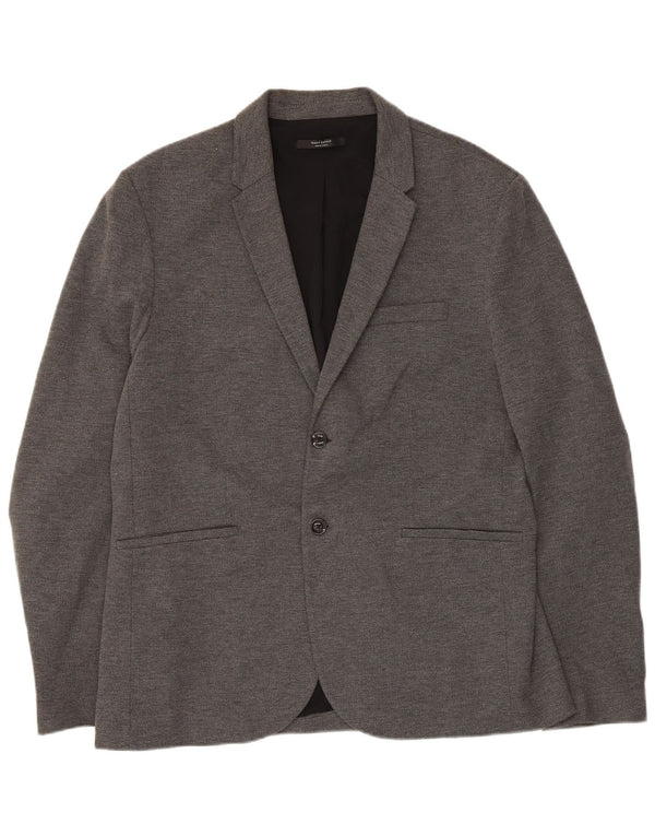 Jachetă vintage pentru bărbați cu 2 nasturi, UK 38, bumbac gri mediu