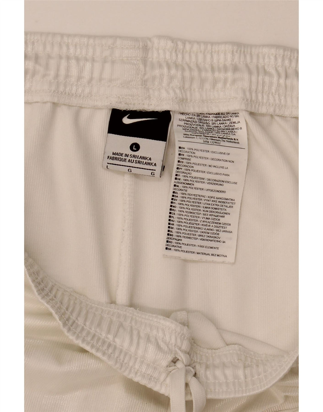 Pantaloni scurți sport Nike pentru bărbați, mari, alb, din poliester