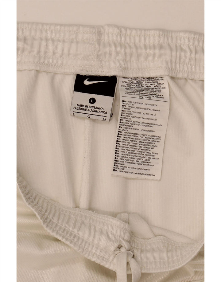 Pantaloni scurți sport Nike pentru bărbați, mari, alb, din poliester