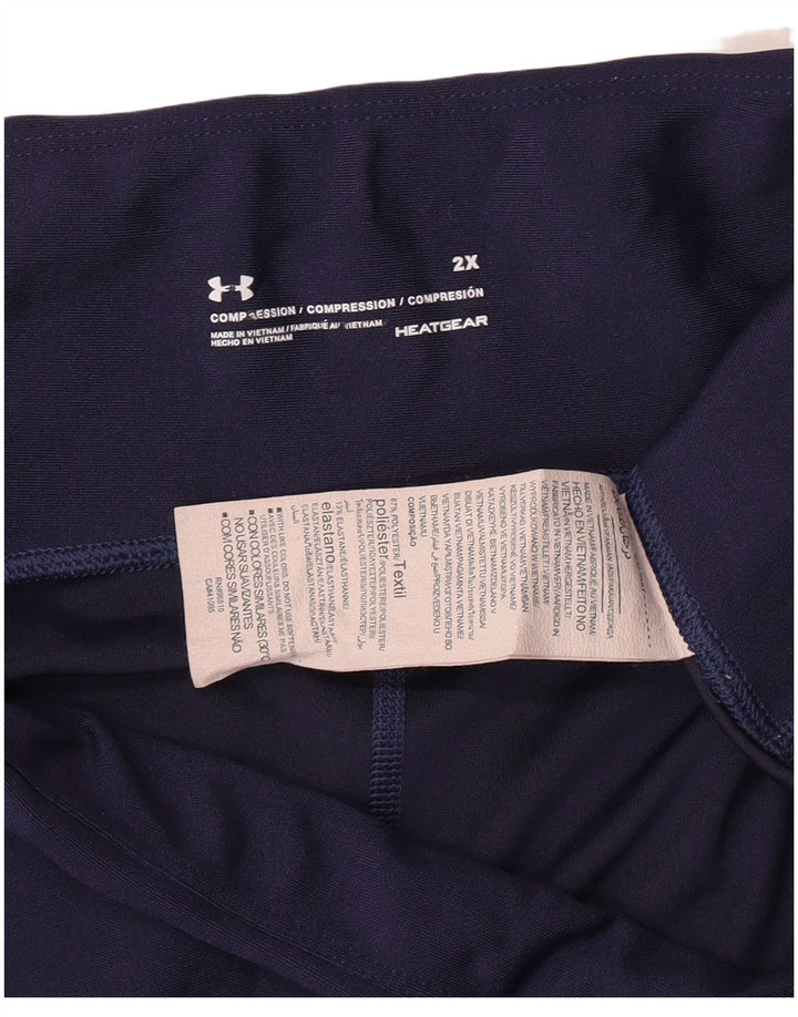 Leggings Capri de compresie Under Armour pentru femei UK 20 2XL Bleumarin Sport