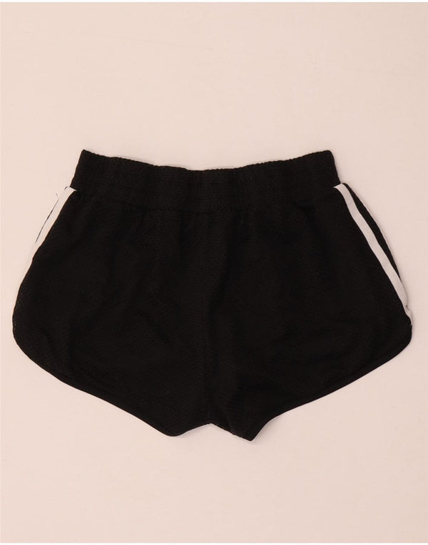 Pantaloni scurți sport Adidas pentru femei UK 8 Small Negru Poliester