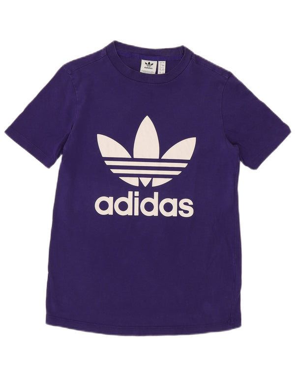 Tricou grafic ADIDAS pentru femei Top UK 4 XS Purple Bumbac