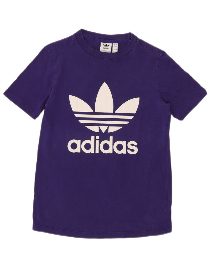 Tricou grafic ADIDAS pentru femei Top UK 4 XS Purple Bumbac
