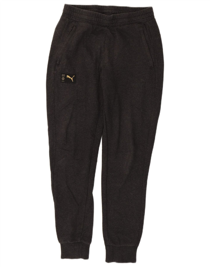 Pantaloni de trening PUMA pentru bărbați Joggeri din bumbac gri mediu