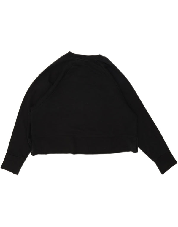 Hanorac supradimensionat Nike Dri Fit Crop pentru femei UK 16 Large Negru