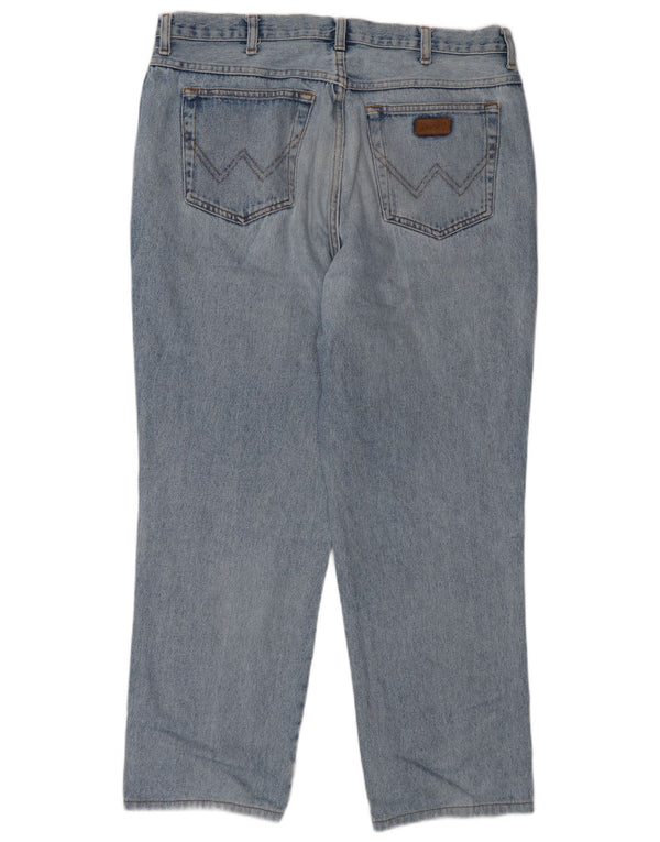 Wrangler Mens IDAHO Straight Jeans W38 L30 Blue Cotton