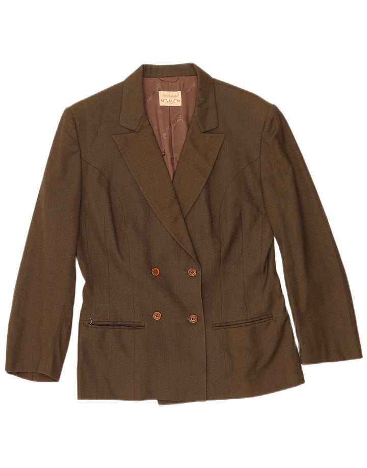 Jachetă Brooksfield pentru femei la dublu piept IT 44 Medium Khaki Viscose
