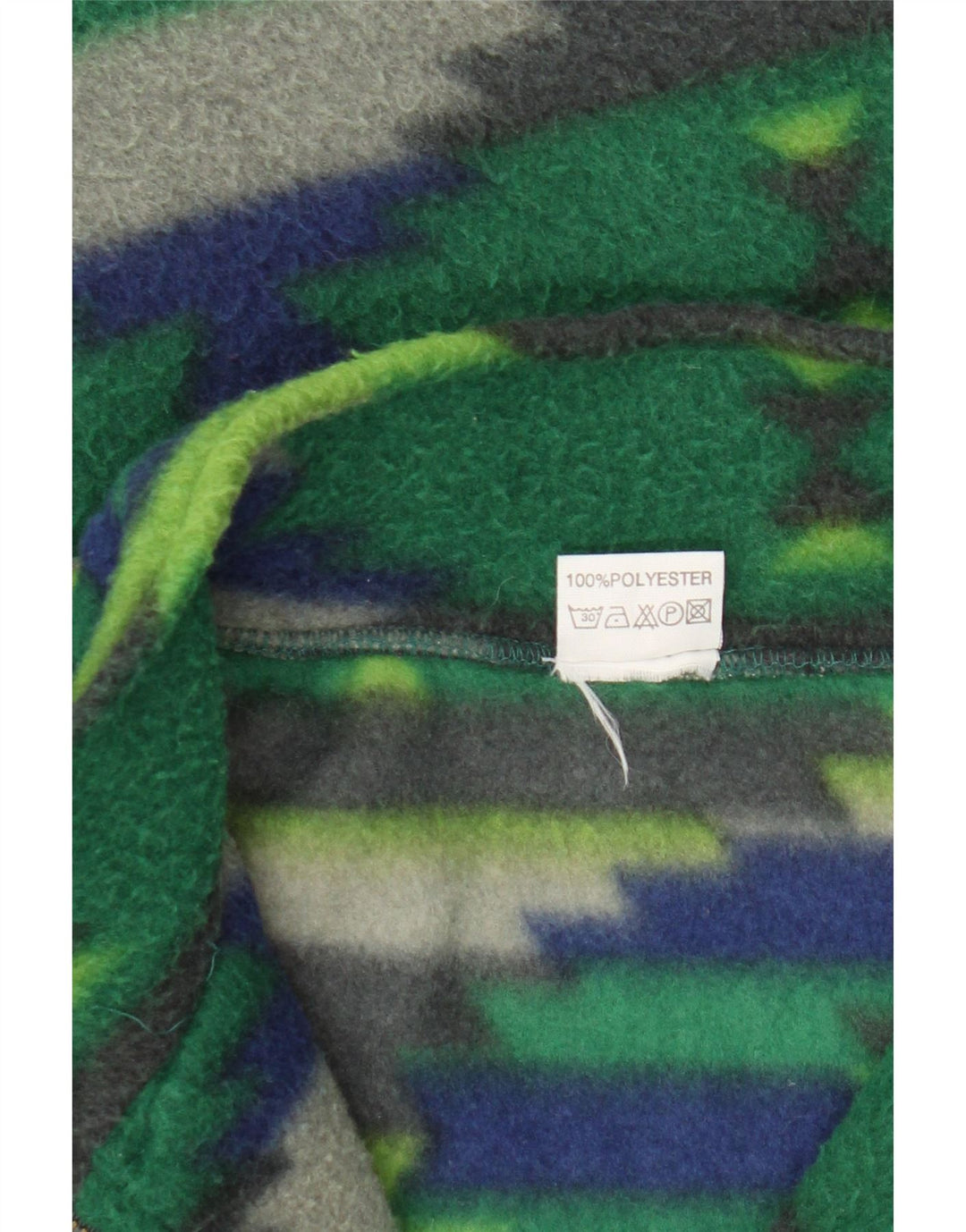 Pulover vintage pentru bărbați, cu fermoar și gât, din lână, mare, verde, geometric, poliester