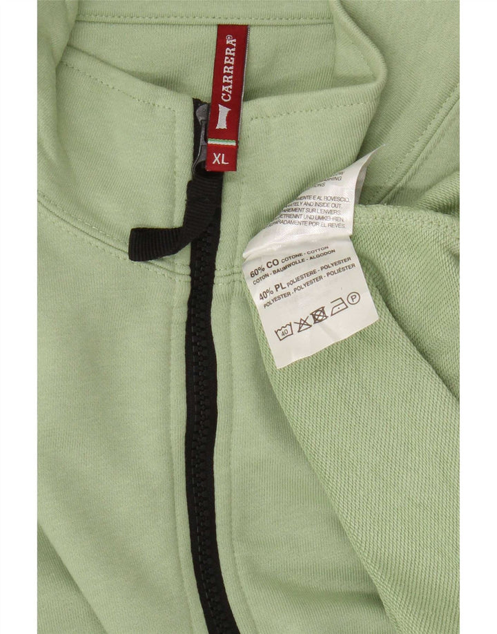 Hanorac pentru bărbați Carrera, cu fermoar, cu gât, XL, bumbac verde