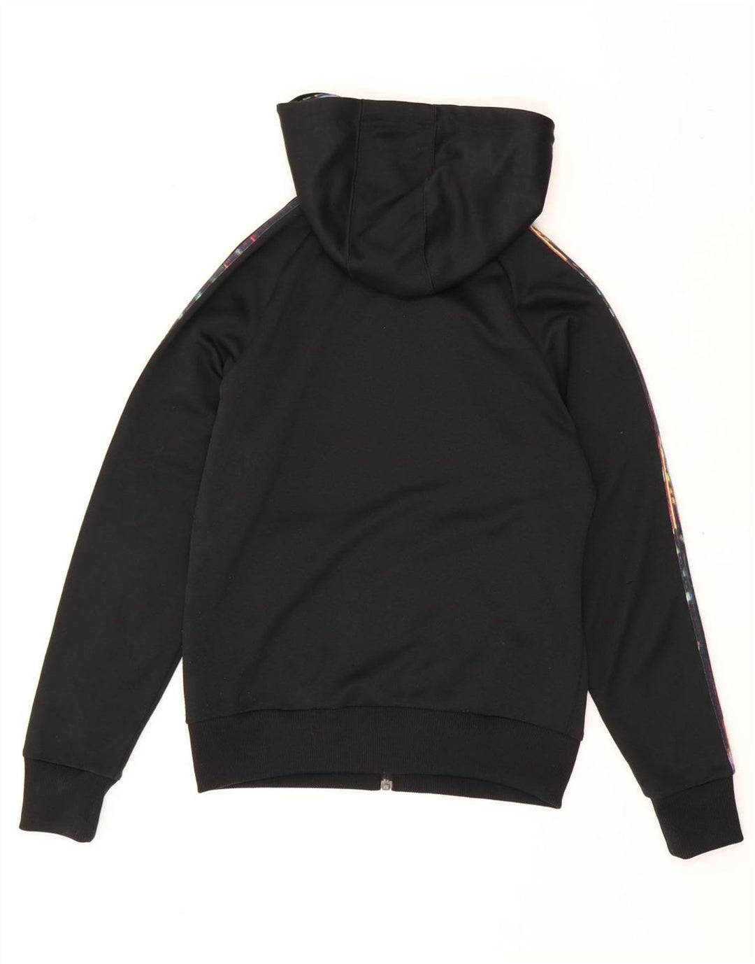 ADIDAS Womens Zip Hoodie Sweater UK 10 Small Black Polyester Vintage Adidas and Second-Hand Adidas from Messina Hembry 