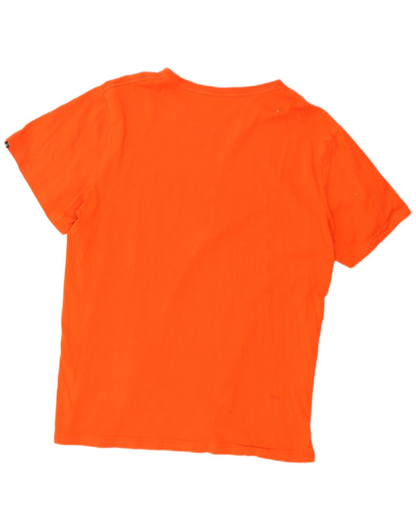 Tricou grafic Puma pentru bărbați Top XL bumbac portocaliu