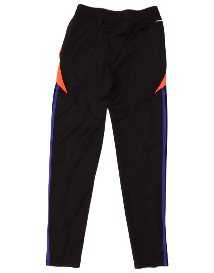 ADIDAS Boys Tracksuit Trousers 15-16 Years  Black Colourblock Polyester