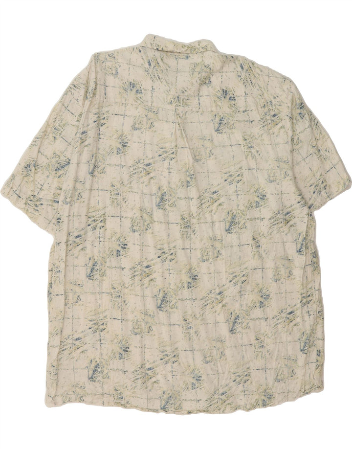 LEONARDO Mens Abstract Pattern Shirt Size 47 2XL Green Hawaiian Vintage Leonardo and Second-Hand Leonardo from Messina Hembry 