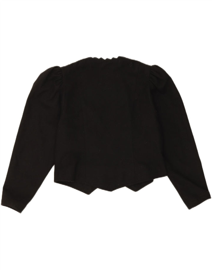 MEICO Womens Bolero Jacket UK 46 XL Black Wool Vintage Meico and Second-Hand Meico from Messina Hembry 