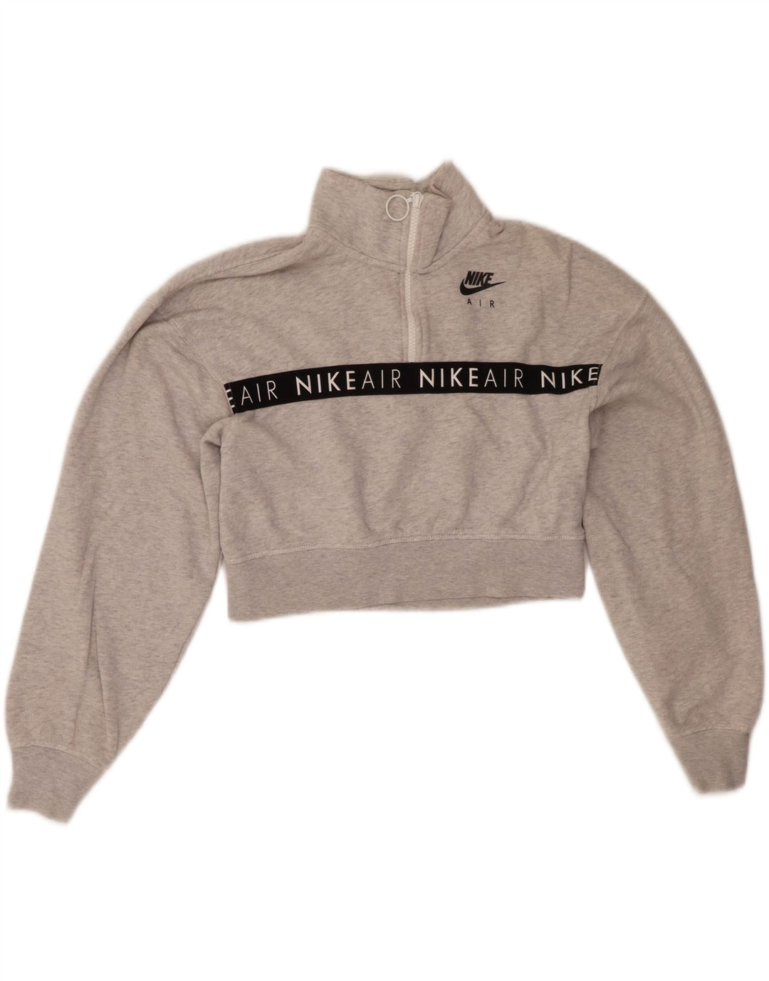 Pulover Nike Graphic Crop pentru femei UK 6 XS Bumbac gri