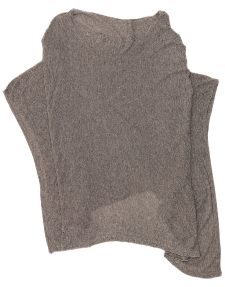 Jumper Poncho pentru femei Jigsaw, mărime unica, lyocell gri cu pată