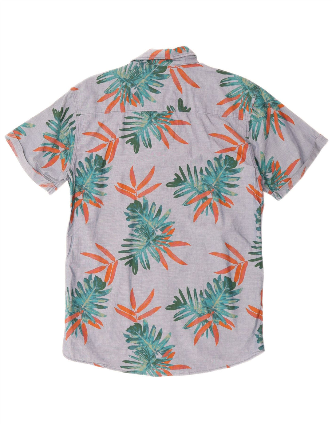 Cămașă cu mânecă scurtă pentru bărbați JACK & JONES, bumbac floral, gri mediu