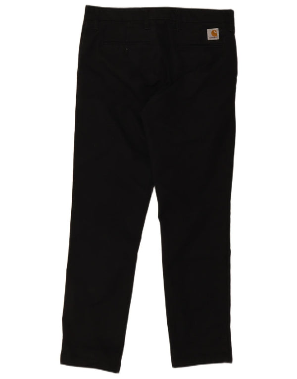 Pantaloni Carhartt Sid Straight Chino pentru bărbați W32 L30, bumbac negru