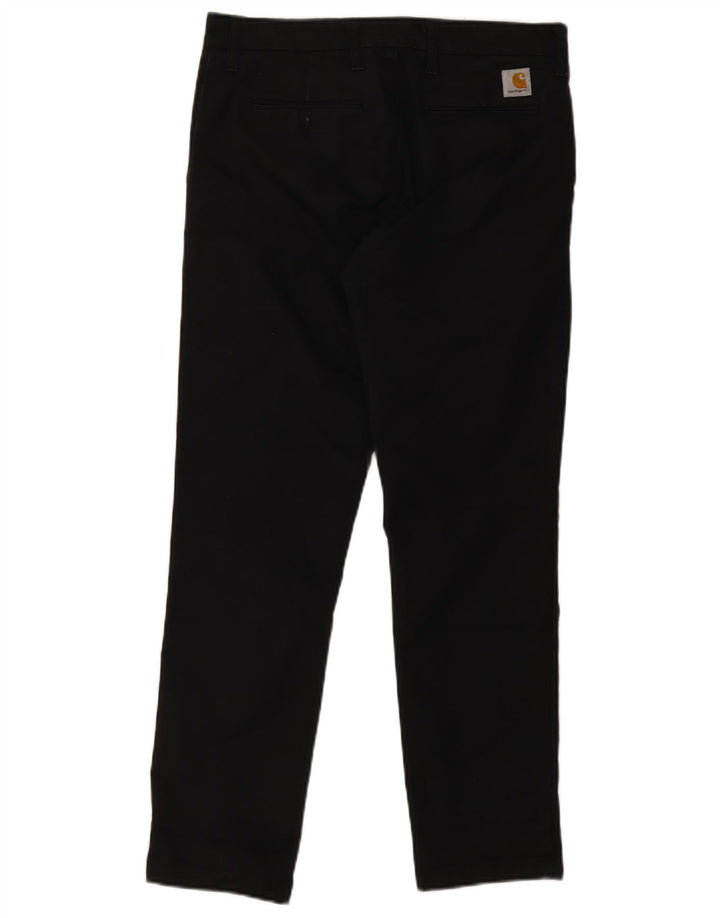 Pantaloni Carhartt Sid Straight Chino pentru bărbați W32 L30, bumbac negru