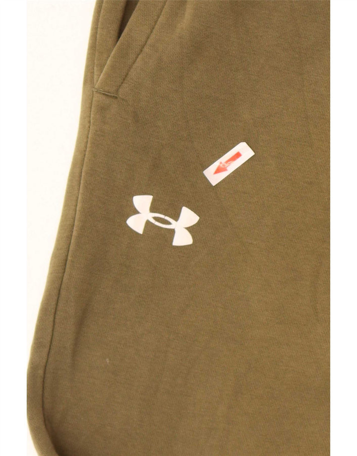 Pantaloni de trening Under Armour pentru bărbați Joggeri, bumbac mediu kaki