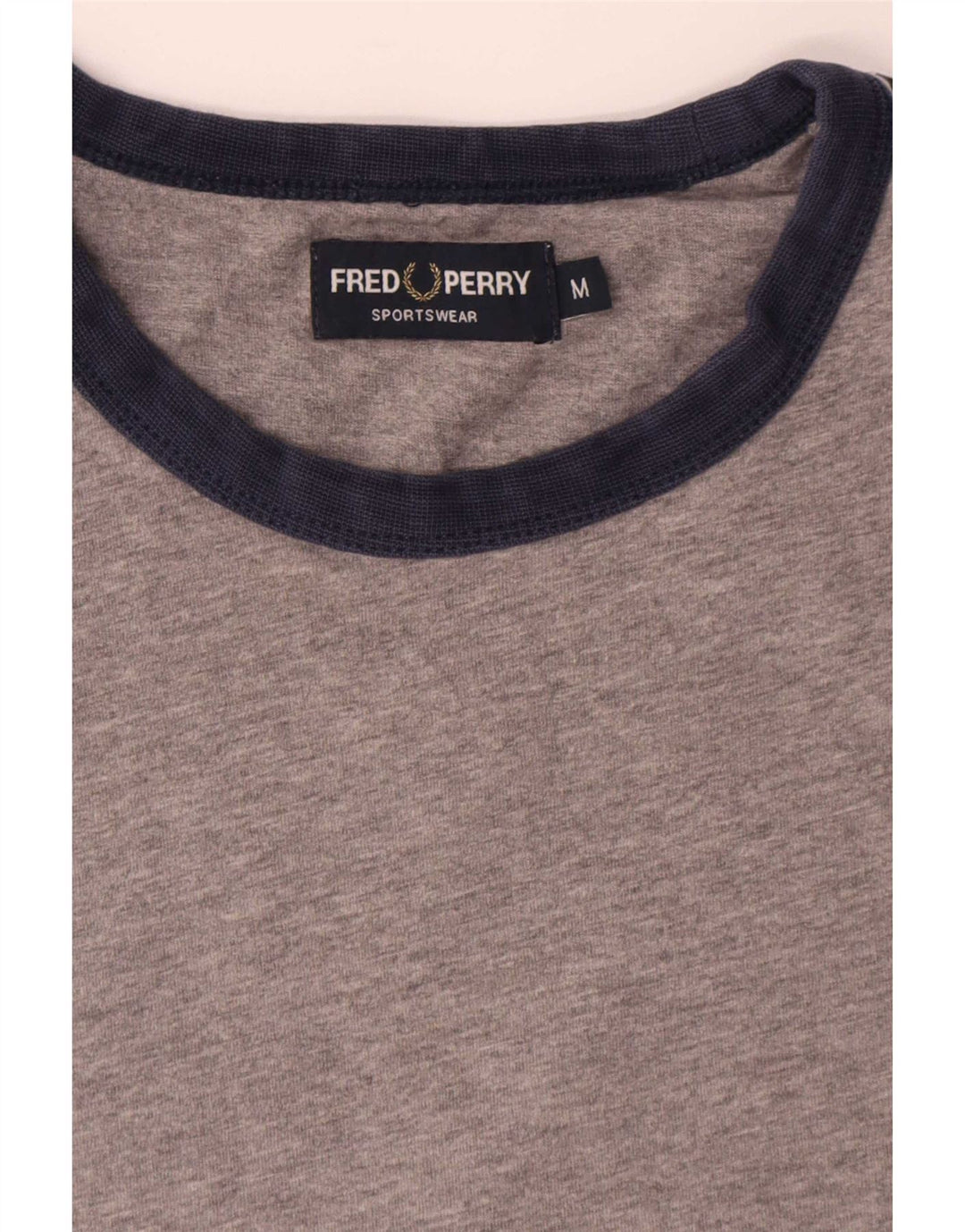Tricou cu grafic Fred Perry pentru bărbați Top din bumbac cu pete gri mediu
