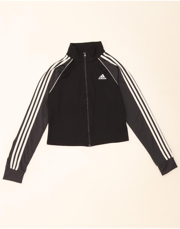 Jachetă Adidas Crop Trening Top Jacket UK 8/10 Small Black Colorblock