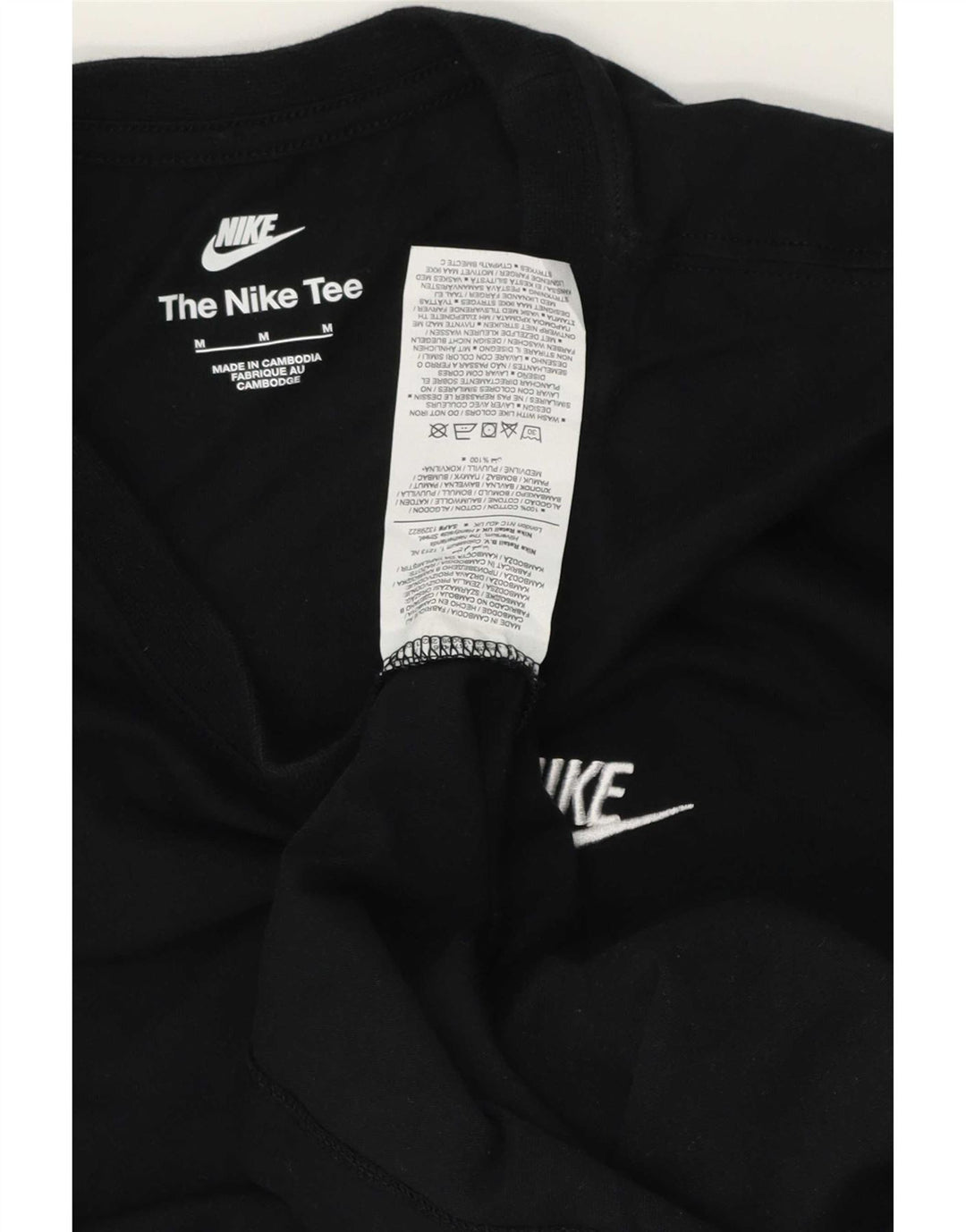 Top pentru bărbați Nike cu mânecă lungă, bumbac mediu negru