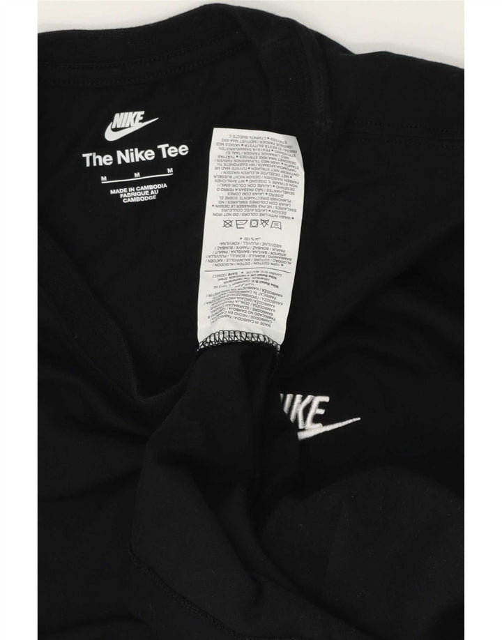 Top pentru bărbați Nike cu mânecă lungă, bumbac mediu negru