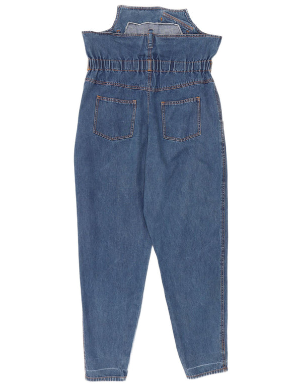 Blugi conici cu talie înaltă de damă vintage W34 L30 bumbac albastru