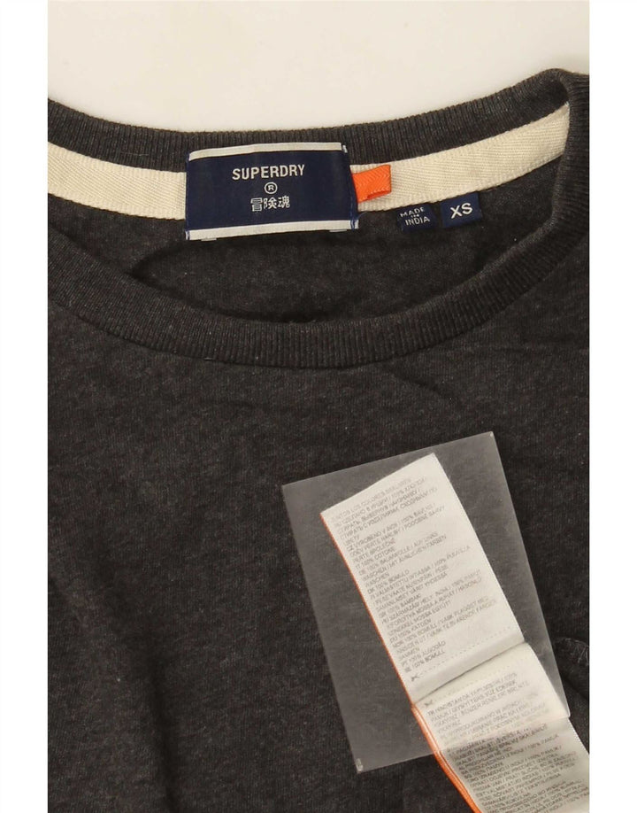 Top pentru bărbați Superdry cu mânecă lungă XS bumbac gri