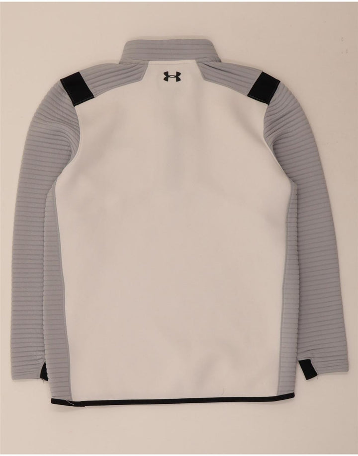 Top de trening Under Armour Cold Gear Pullover pentru bărbați, mediu alb, bloc de culoare