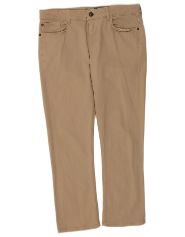 Fat Face, pantaloni tăiați pentru femei, slim, UK 10, mic, L28, L24, bej, bumbac