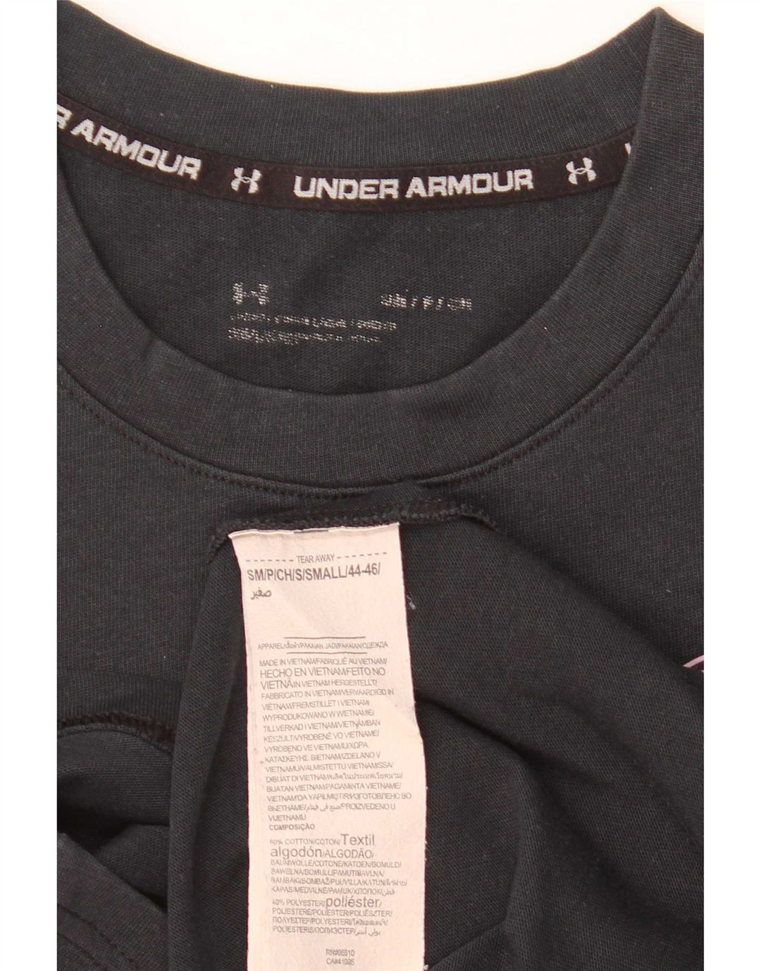 Tricou grafic Under Armour pentru bărbați Top mic, negru, bumbac