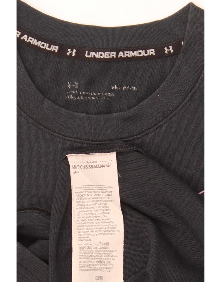 Tricou grafic Under Armour pentru bărbați Top mic, negru, bumbac