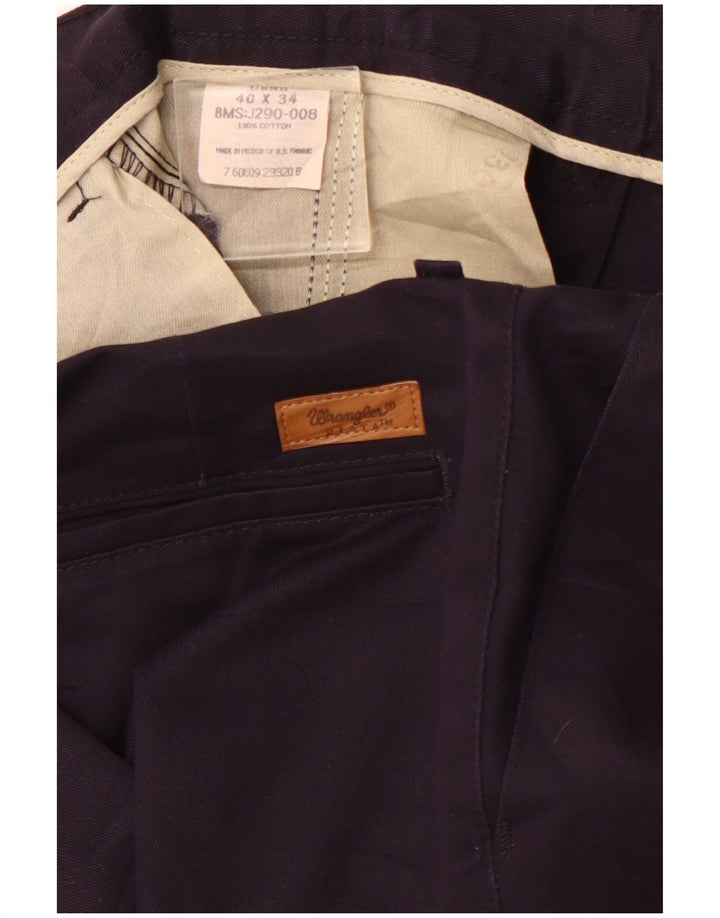 Pantaloni chino pentru bărbați WRANGLER L40 L34, albastru bleumarin, bumbac