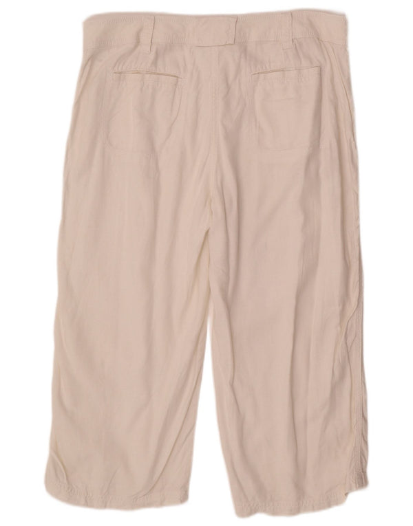 Pantaloni capri drepti pentru femei Marks & Spencer UK 16 Large W36 L21 White