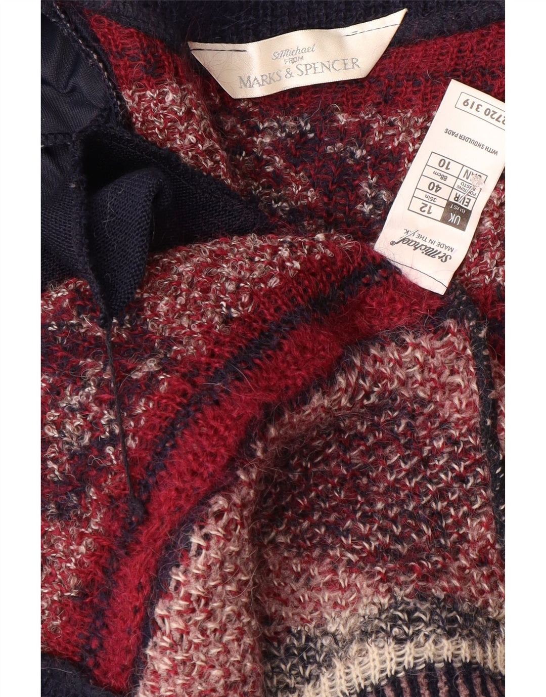 Pulover cardigan cu paragate pentru femei Marks & Spencer UK 12 Medium Bleumarin