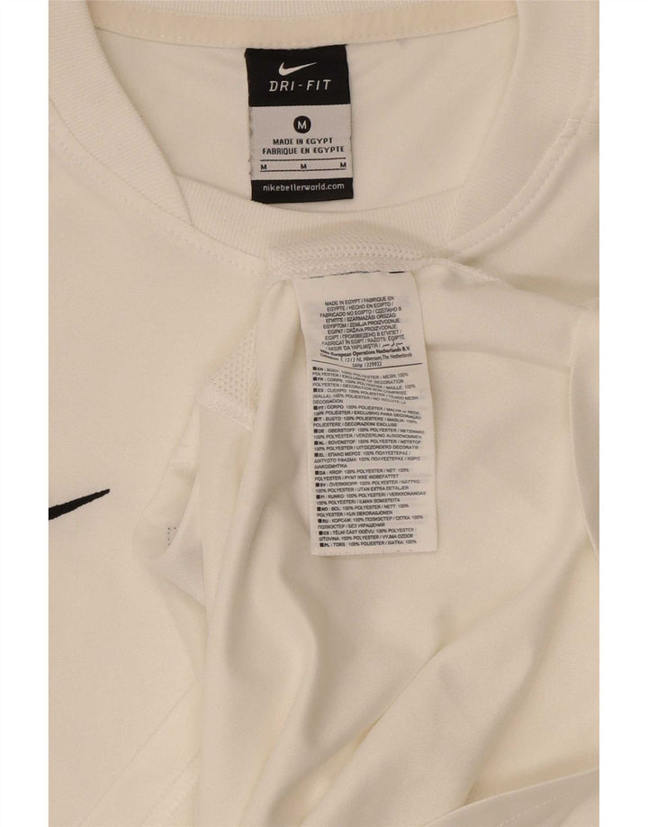 Tricou Nike Dri Fit pentru bărbați Top Medium Alb Poliester