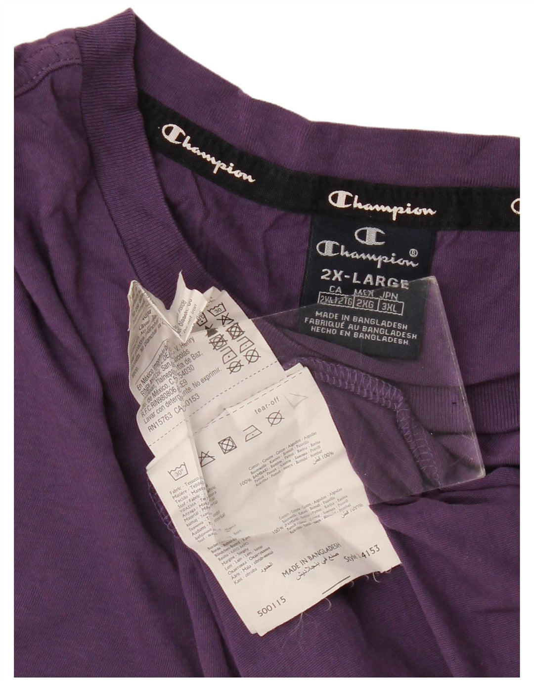 Tricou pentru bărbați Champion Top 2XL Bumbac violet