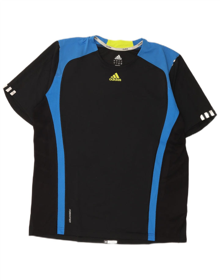Tricou Adidas Climacool pentru bărbați Top mare, negru, poliester color bloc