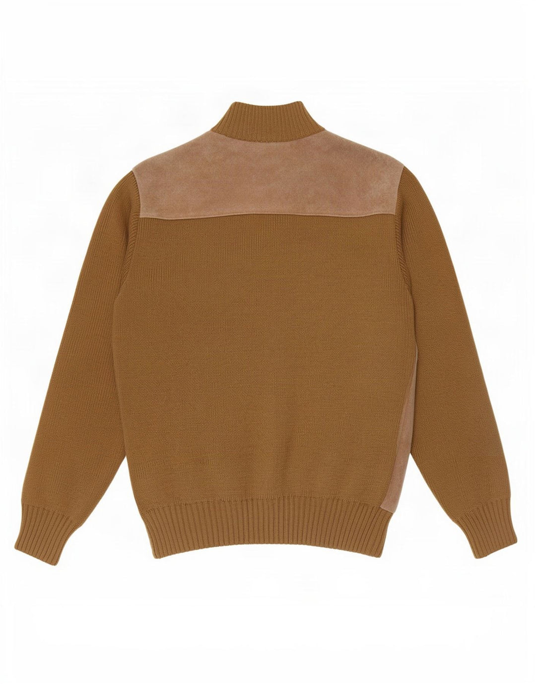 Bomber vintage pentru femei de piele intoarsa EU 50 XL Bej Colorblock Poliacrilic